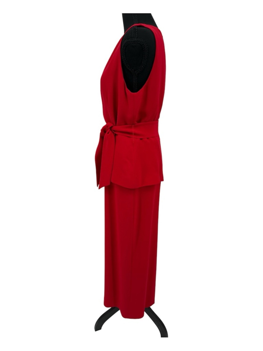 Vintage Red Sleeveless Dress with Peplum by YL by Yair Size 8 - Picture 4 of 9